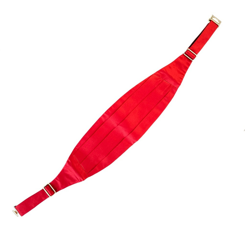 LORD WEST vintage red silk cummerbund